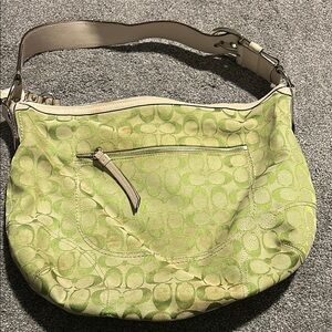Authentic Coach Lime Green Tote